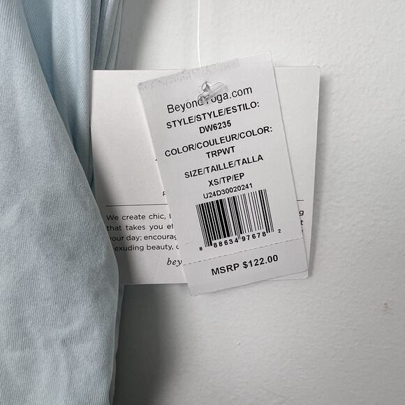 NEW Beyond Yoga Size XS Tall Fit The Mood Dress Baby Blue Bodycon Stretchy - Picture 4 of 9